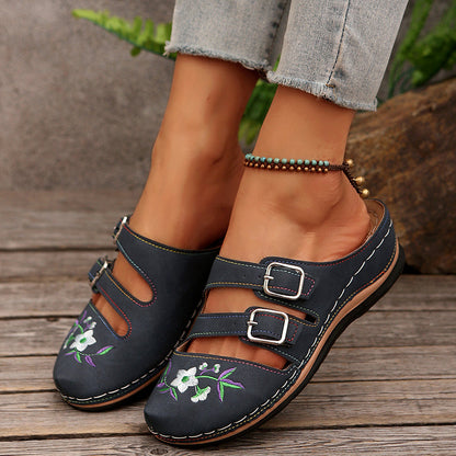 Valentina Rossi Floral Slip-On Flats
