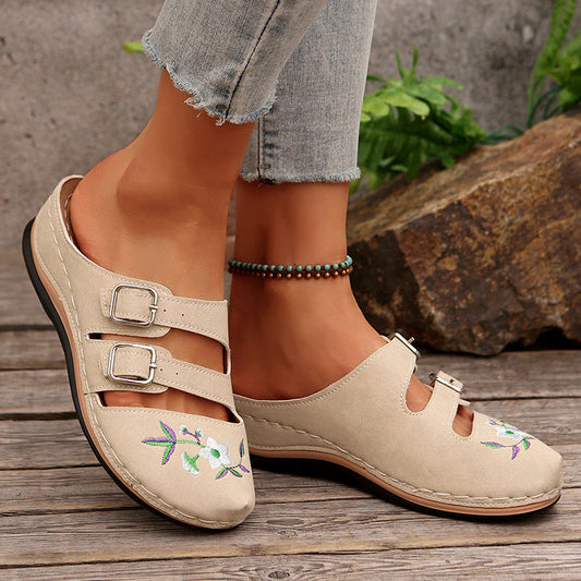 Valentina Rossi Floral Slip-On Flats