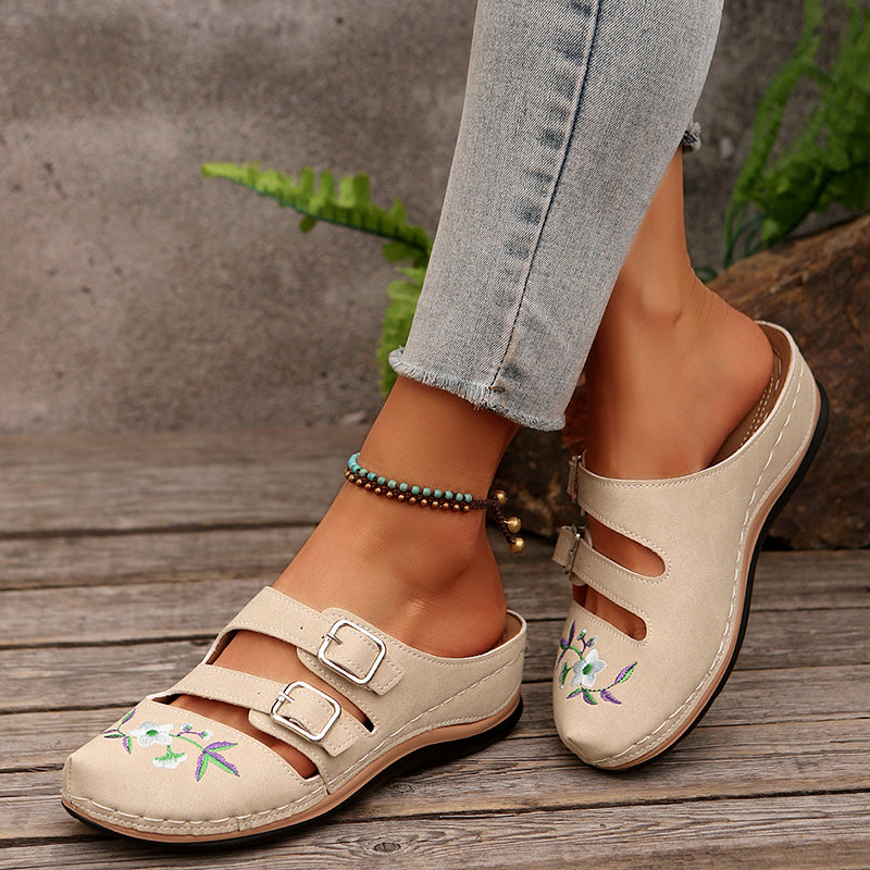 Valentina Rossi Floral Slip-On Flats