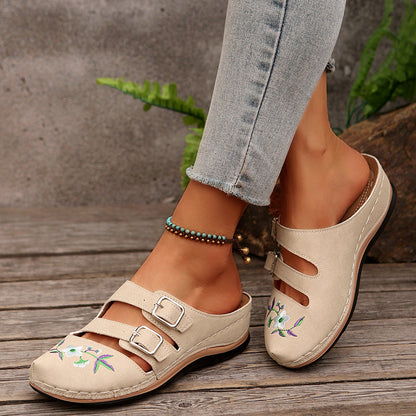 Valentina Rossi Floral Slip-On Flats