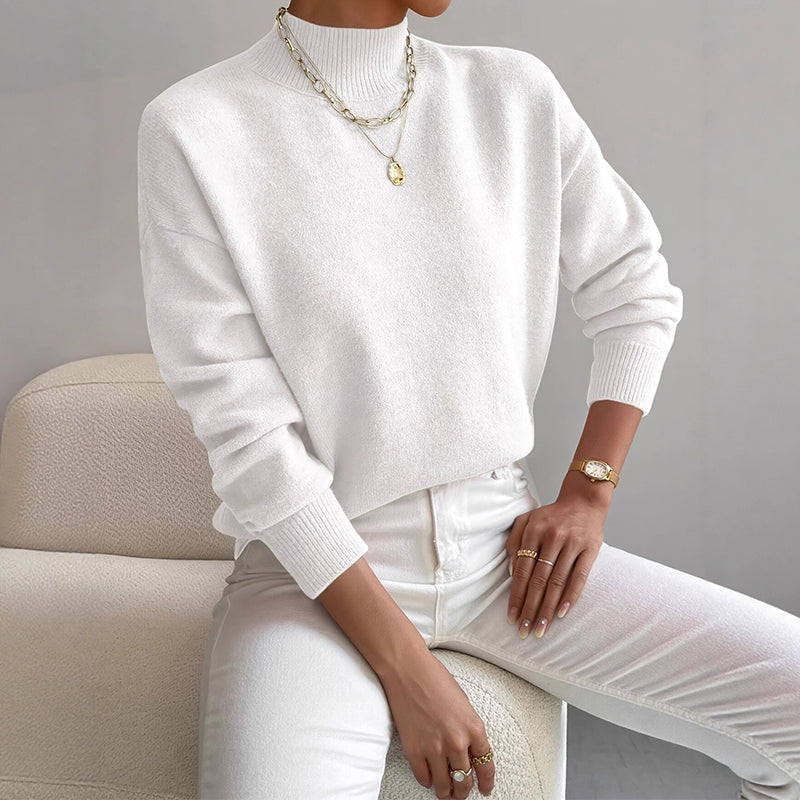 Valentina Rossi Mock Neck Knit Sweater