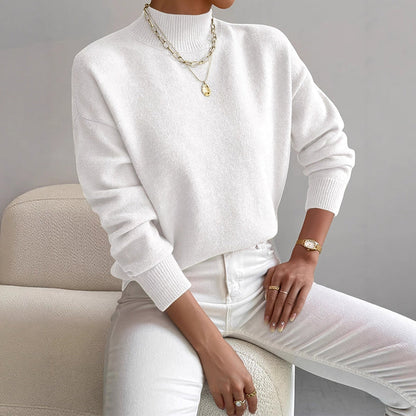 Valentina Rossi Mock Neck Knit Sweater