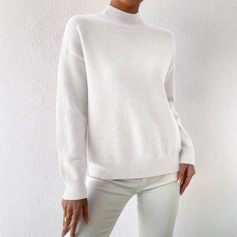 Valentina Rossi Mock Neck Knit Sweater