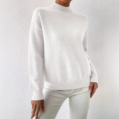 Valentina Rossi Mock Neck Knit Sweater