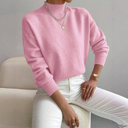 Valentina Rossi Mock Neck Knit Sweater