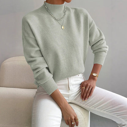 Valentina Rossi Mock Neck Knit Sweater