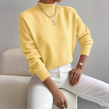 Valentina Rossi Mock Neck Knit Sweater