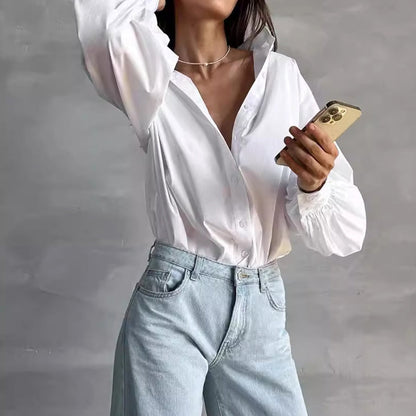 Valentina Rossi Oversized Blouse with Bishop Sleeves