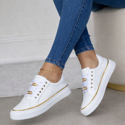 Valentina Rossi Platform Sneakers with Chain Detail
