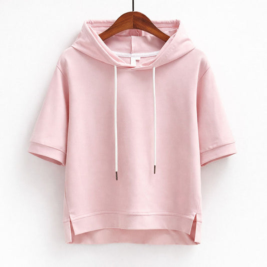 Valentina Rossi Short Sleeve Hooded Pullover
