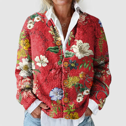Women’s Floral Button-Front Cardigan