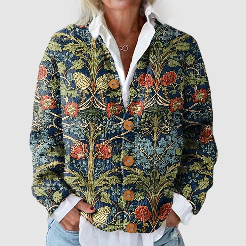 Women’s Floral Button-Front Cardigan