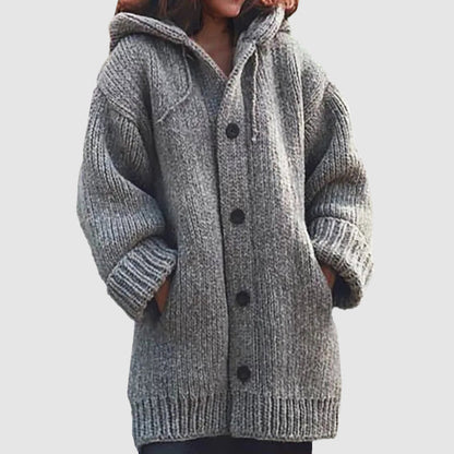 Women’s Hooded Oversized Chunky Knit Cardigan