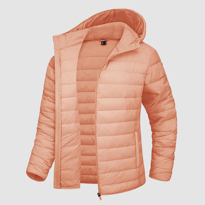 Women’s Hooded Puffer Jacket with Zip Pockets
