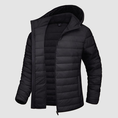 Women’s Hooded Puffer Jacket with Zip Pockets