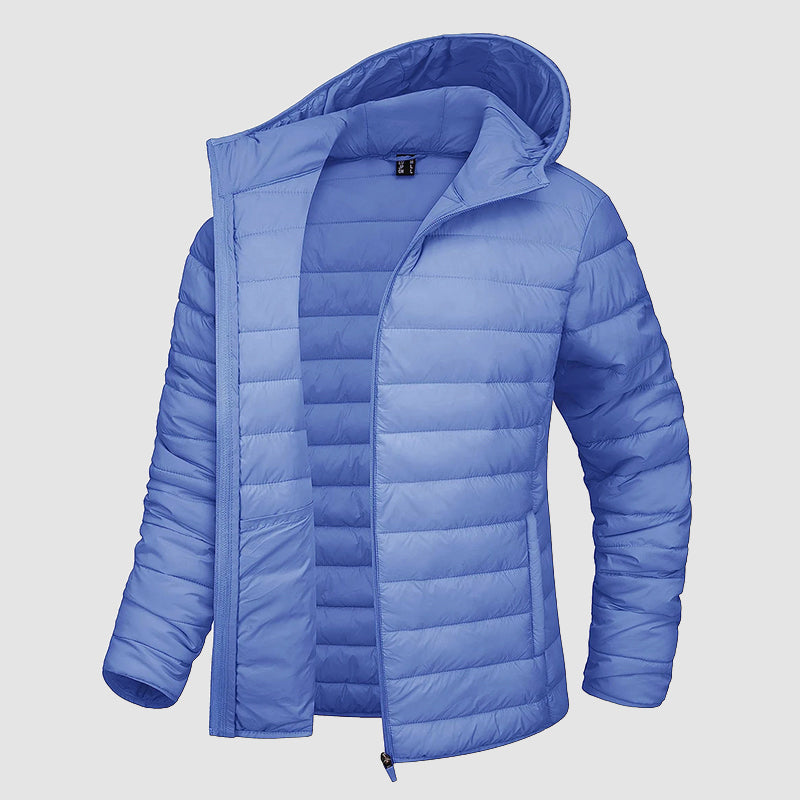 Women’s Hooded Puffer Jacket with Zip Pockets