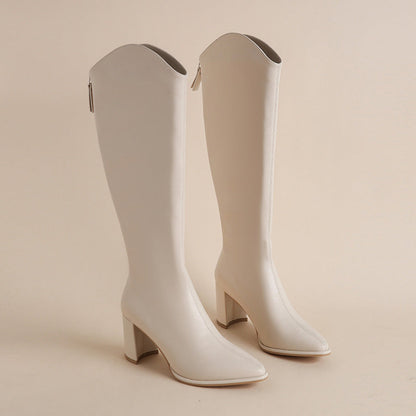 Women’s Knee-High Block-Heel Dress Boots
