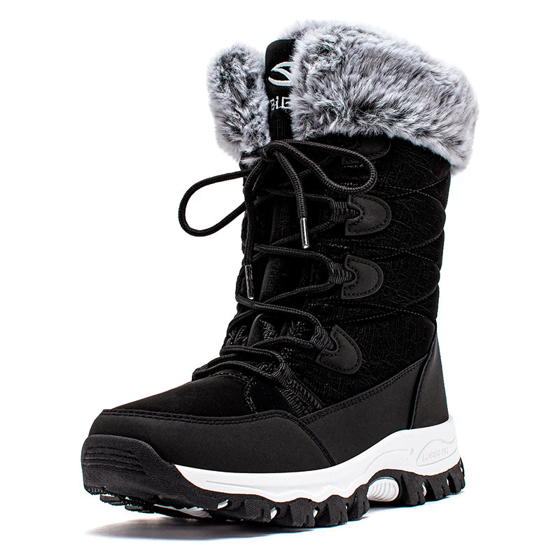 Women’s Outdoor Winter Boots with Fur Lining and Grip Sole