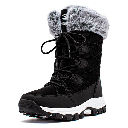 Women’s Outdoor Winter Boots with Fur Lining and Grip Sole