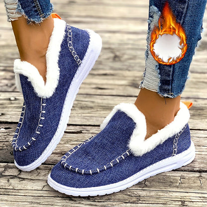 Women's Slip-On Winter Shoes with Faux Fur Lining