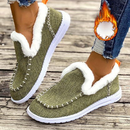 Women's Slip-On Winter Shoes with Faux Fur Lining