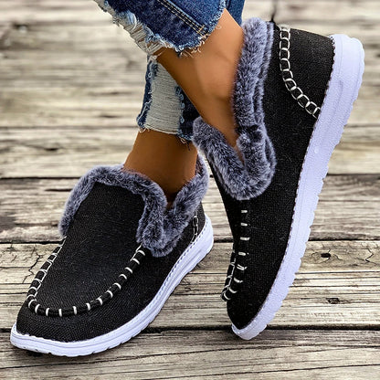 Women's Slip-On Winter Shoes with Faux Fur Lining