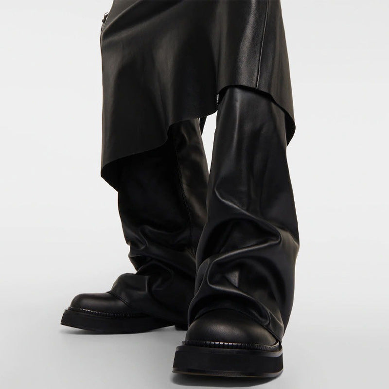 Women’s Slouch Boots with Wide Shaft and Flat Sole