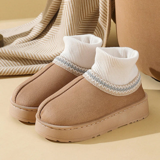 Women’s Plush Indoor Ankle Slipper Boots