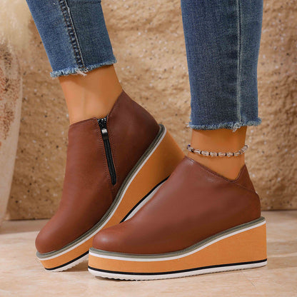 Sofia Amoretti Wedge Heel Ankle Boots